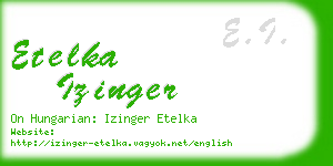 etelka izinger business card